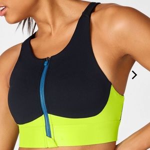 Fabletics High Impact Zip Front Sports Bra